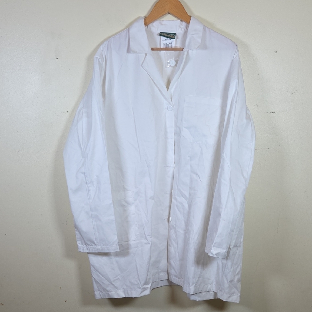 Uniform Advantage UA Scrubs 3XL White Lab Coat NWOT